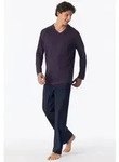 Schiesser Pyjama Comfort Essentials (2 tlg., 0) mit V-Ausschnitt und aufgesetzter