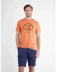 LERROS Print-Shirt regular fit, Kurzarm-Design, mit auff&auml;lligem Print orange M (48)
