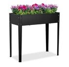 relaxdays Hochbeet Schwarzes Hochbeet aus Metall (1 St)