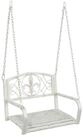 vidaXL Hollywoodschaukel Schaukelbank Stahl 71,5 x 59 x 55 cm Antik Wei&szlig;, 1...