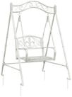 vidaXL Hollywoodschaukel Schaukelbank Stahl 113 x 121,5 x 168 cm Antik Wei&szlig;, 1...