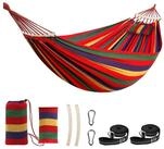 LuxusKollektion H&auml;ngematte H&auml;ngematte Baumwolle Camping Baum 300kg Rot...