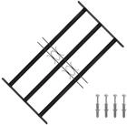 vidaXL Fensterschutzgitter, Fenstergitter Schwarz 75,5 x 45 cm...