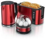 Arendo Fr&uuml;hst&uuml;cks-Set Edelstahl Wasserkocher 1,5l, Eierkocher 7 Eier,...