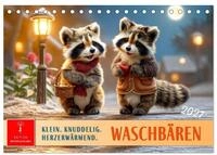 CALVENDO Wandkalender Waschb&auml;ren - Klein. Knuddelig. Herzerw&auml;rmend....