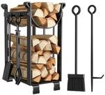 LuxusKollektion Kaminholzregal Kaminholzregal mit Kaminwerkzeug 78x29x35.8cm...