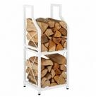 relaxdays Kaminholzregal mit 2 Ebenen, BxTxH:34.5x30.5x81.5 cm, (1-St), wei&szlig;...
