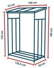 GFP Kaminholzregal Brennholzregal Holzunterstand Woody, BxTxH:130x72x185 cm,