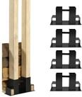 TRUTZHOLM Kaminholzregal Holzstapelhilfe 4er Set Halterung 34 x 10 cm lackierter