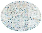 Tulup Bodenschutzplatte Blau Terrazzo-Muster, Schutzplatte aus Geh&auml;rtetem Glas...