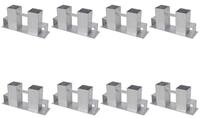 vidaXL Bodenanker Brennholzstapelhilfen 8 Stk. 34 x 10 x 15 cm Stahl, (8-St)