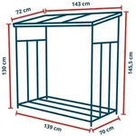GFP Kaminholzregal Brennholzregal Holzunterstand Woody, BxTxH:143x72x146 cm,