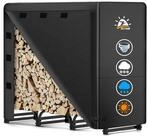 LuxusKollektion Kaminholzregal Kaminholzregal Metall Abdeckung 600D PU...