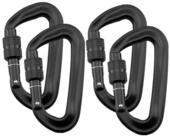 Intirilife Karabiner, (4 St), 4er Set Karabiner in schwarz