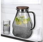 LuxusKollektion Wasserkaraffe Glaskaraffe 1.8L Wasserkaraffe mit Deckel Schwarz...