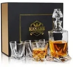 LuxusKollektion Gl&auml;ser-Set Whisky Karaffe und Gl&auml;ser Set 800 ml Kristall...