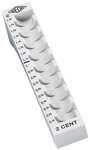 WEDO Geldkassette WEDO&reg; 160700237 Geldz&auml;hlrille 2 Cent - lichtgrau
