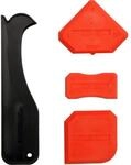 TRIZERATOP Malerspachtel Silikon-Fugengl&auml;tter Set 4-teilig mit Schneidemesser