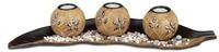 relaxdays Teelichthalter Set Blatt (3 St)