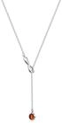 Zeeme Collierkettchen 925/- Sterling Silber Bernstein wei&szlig;