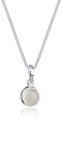 Silberkette ELLI "Halskette Klassik Mondstein Edelstein Rund Natur 925 Silber"...