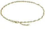 trendor Fu&szlig;kette 63263, Fu&szlig;kettchen 333 Gold Singapur-Muster 2,2 mm breit