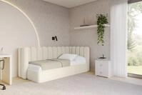 ALTDECOR Jugendbett HUGY (Jugendbett mit Bettkasten und Lattenrost, Polsterbett...