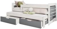 MIRJAN24 Jugendbett Tomas II (mit zwei Bettschubladen auf Rollen), 2x...