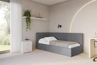 ALTDECOR Jugendbett BEMY (Jugendbett mit Bettkasten und Lattenrost, Polsterbett...
