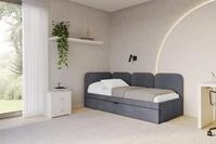 ALTDECOR Jugendbett ALVY (Jugendbett mit Bettkasten und Lattenrost, Polsterbett...