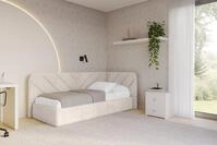 ALTDECOR Jugendbett FIKY (Jugendbett mit Bettkasten und Lattenrost, Polsterbett...