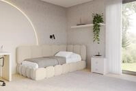 ALTDECOR Jugendbett AVRY (Jugendbett mit Bettkasten und Lattenrost, Polsterbett mit