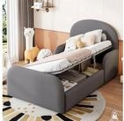 STILVORA Polsterbett 90&times;200 mit Stauraum Jugendbett Bettgestell ohne Matratze