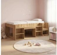 vidaXL Bettgestell vidaXL Kinderbettgestell mit Stauraum Artisan-Eiche 80 x 200...