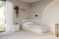 ALTDECOR Jugendbett LIVY (Jugendbett mit Bettkasten und Lattenrost, Polsterbett...