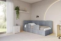 ALTDECOR Jugendbett KIVY (Jugendbett mit Bettkasten und Lattenrost, Polsterbett...