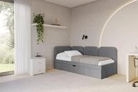 ALTDECOR Jugendbett ALVY (Jugendbett mit Bettkasten und Lattenrost, Polsterbett...