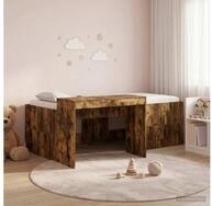 vidaXL Bettgestell vidaXL Hochbett mit Schreibtisch f&uuml;r Kinder Ger&auml;ucherte...