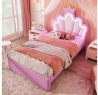 STILVORA Kinderbett 90x200 Polsterbett mit 2 Schubladen,Bettgestell ohne