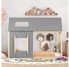 OKWISH Kinderbett Aus Holz mit fest integriertem Lattenrost (Einzelbett,...