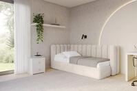 ALTDECOR Jugendbett HUGY (Jugendbett mit Bettkasten und Lattenrost, Polsterbett...