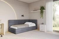 ALTDECOR Jugendbett BEMY (Jugendbett mit Bettkasten und Lattenrost, Polsterbett...
