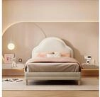 STILVORA Polsterbett 90x200 mit Wolkenform-Kopfteil,Kinderbett Jugendbett mit
