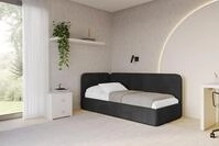 ALTDECOR Jugendbett ELSY (Jugendbett mit Bettkasten und Lattenrost, Polsterbett...