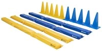 D&ouml;nges Outdoor-Spielzeug Pferdegasse gef&uuml;lltes Set + 10er XXL Pylonen-Set 50...