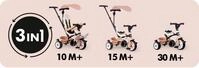 Smoby Dreirad Outdoor Mitwachsendes 3-in-1 Dreirad Baby Balade beige 7600741403