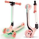 Apollo Dreiradscooter Whizzie LED, Kinderroller, klappbarer Dreirad Scooter,