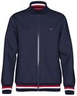 Trigema Sweater TRIGEMA Collegejacke mit kontrastfarbigen Elementen