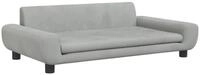 vidaXL Kindersofa vidaXL Kindersofa Hellgrau 100x54x33 cm Samt