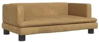vidaXL Kindersofa vidaXL Kindersofa Braun 80x45x30 cm Samt